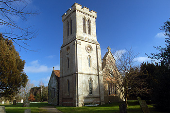 The church from the north-west February 2012